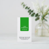 White Green Stripe Attractive Charm Visitekaartje (Staand voorkant)