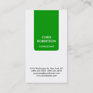 White Green Stripe Attractive Charm Visitekaartje