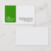 White Green Stripe Attractive Charm Visitekaartje (Voorkant / Achterkant)