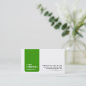 White Green Stripe Attractive Charm Visitekaartje (Staand voorkant)