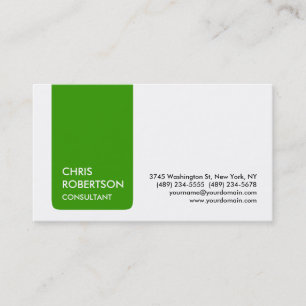 White Green Stripe Attractive Charm Visitekaartje