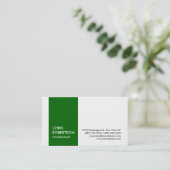 White Green Stripe Attractive Charm Visitekaartje (Staand voorkant)