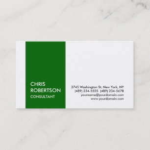 White Green Stripe Attractive Charm Visitekaartje