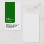 White Green Stripe Attractive Charm Visitekaartje (Voorkant / Achterkant)