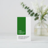 White Green Stripe Attractive Charm Visitekaartje (Staand voorkant)