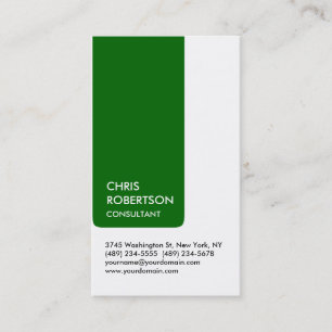 White Green Stripe Attractive Charm Visitekaartje
