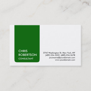White Green Stripe Attractive Charm Visitekaartje
