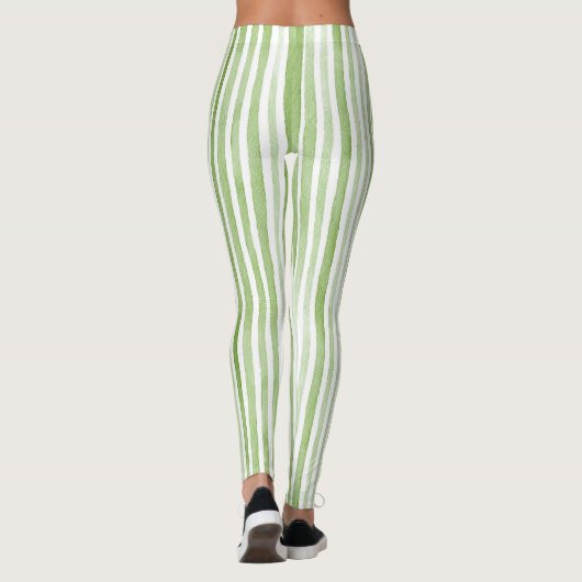 White Green Stripes Leggings (Achterkant)