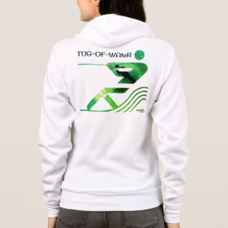 White Green Tugofwater Dames Hoodie door lobodorio