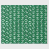 White Green-vraagtekens Cadeaupapier (Vlak)