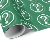 White Green-vraagtekens Cadeaupapier (Rol Hoek)