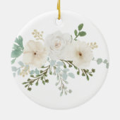 White Greenery Floral in Loving Memory of Mam Keramisch Ornament (Achterkant)