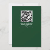 White greenery rozen floral bruiloft nodig kaart (Achterkant)