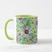 White Greenery Yellow Oranje Red Daisy Flowers Mok (Links)