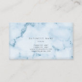 White Grey Aquatic Blue Marble Vip Visitekaartje (Achterkant)