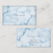 White Grey Aquatic Blue Marble Vip Visitekaartje (Voorkant / Achterkant)