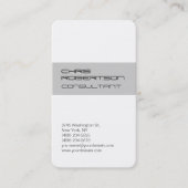 White Grey Attractive Charm Visitekaartje (Voorkant)