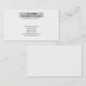 White Grey Attractive Charming Visitekaartje (Voorkant / Achterkant)