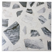 White Grey Black Marmer Granite Faux Ceramic Tile Tegeltje (Voorkant)