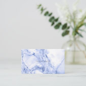 White Grey Blue Navy Marble Vip Visitekaartje (Staand voorkant)