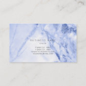 White Grey Blue Navy Marble Vip Visitekaartje (Achterkant)