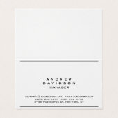 White Grey Border Trendy Plain Chic Visitekaartje (Buitenkant ongevouwen)