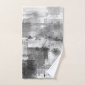 White Grey Burgundy Rustic Modern Abstract 2 Nr56 Bad Handdoek (Handdoek)