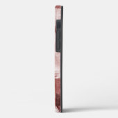 White Grey Burgundy Rustic Modern Abstracte Nr56 Case-Mate iPhone Case (Achterkant / Links)