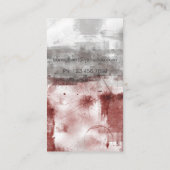White Grey Burgundy Rustic Modern Abstracte Nr56 Visitekaartje (Achterkant)