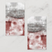 White Grey Burgundy Rustic Modern Abstracte Nr56 Visitekaartje (Voorkant / Achterkant)