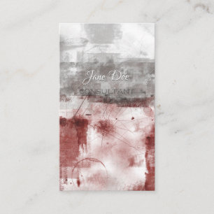 White Grey Burgundy Rustic Modern Abstracte Nr56 Visitekaartje