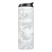White Grey Camo Black Initialen Sportmod Reis Thermosbeker (Gedraaid links)