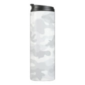 White Grey Camo Black Initialen Sportmod Reis Thermosbeker (Geroteerd rechts)