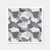 White Grey Camo | sneeuwcamouflage Servet (Voorkant)
