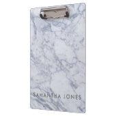 White Grey Carrara Marble Classic Modern Klembord (Links)