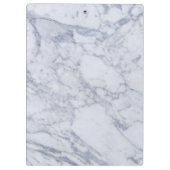 White Grey Carrara Marble Classic Modern Klembord (Achterkant)
