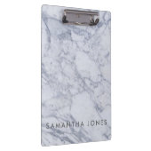 White Grey Carrara Marble Classic Modern Klembord (Rechts)