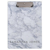 White Grey Carrara Marble Classic Modern Klembord (Voorkant)