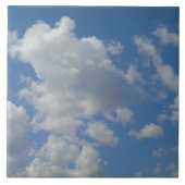 White/Grey Clouds and Blue Sky Photo Tile Tegeltje (Voorkant)