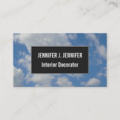 White/Grey Clouds en Blue Sky Visitekaartje (Voorkant)