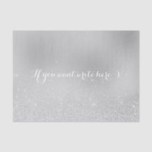 White Grey Delicate Glitter Confetti Silver Grey