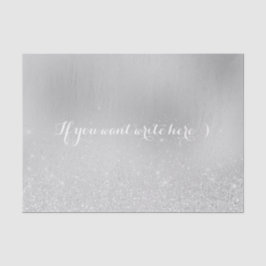 White Grey Delicate Glitter Confetti Silver Grey Tissuepapier