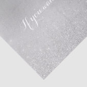 White Grey Delicate Glitter Confetti Silver Grey Tissuepapier (Detail)
