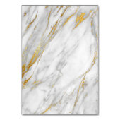 White Grey Gold Marble Table Kaart Name Vip (Achterkant)