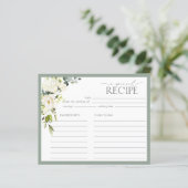 White Grey Green Floral Vrijgezellenfeest Recipe K (Staand voorkant)