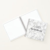 White Grey Marble Specialized Artist's Sketchbook Notitieboek (Binnen)