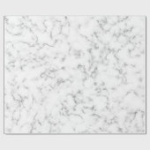 White Grey Marble Wedding Holiday Cadeaupapier (Vlak)