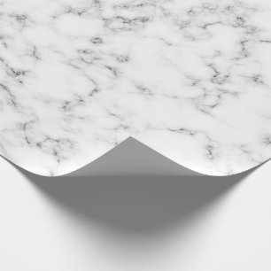 White Grey Marble Wedding Holiday Cadeaupapier