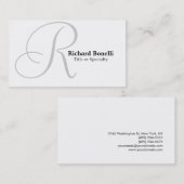 White Grey Monogram Consultant Visitekaartje