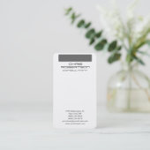 White Grey Pattern Attractive Charm Visitekaartje (Staand voorkant)